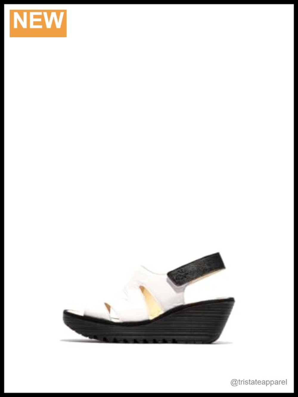 Women's Leather Wedge Sandals with Ankle Strap
